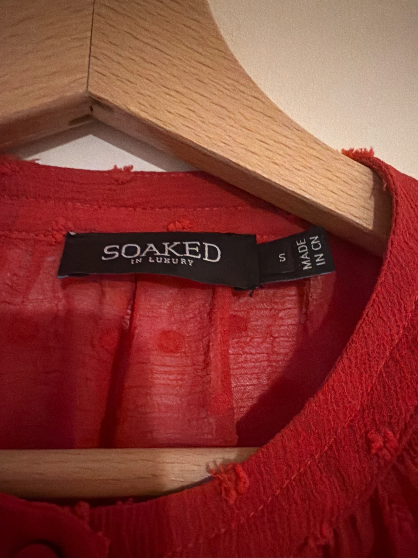 Women's red blouse size S soaked very good condition – photo 2